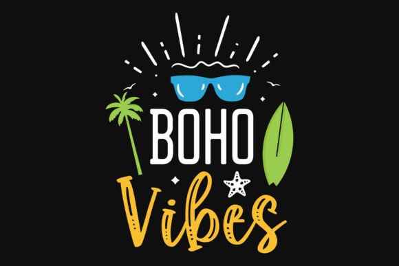 Download Boho Vibes Summer Tshirt Design - Boho Collection