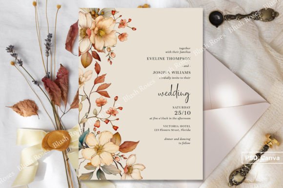 Download Boho Wildflower Terracotta Floral Invite - Boho Collection
