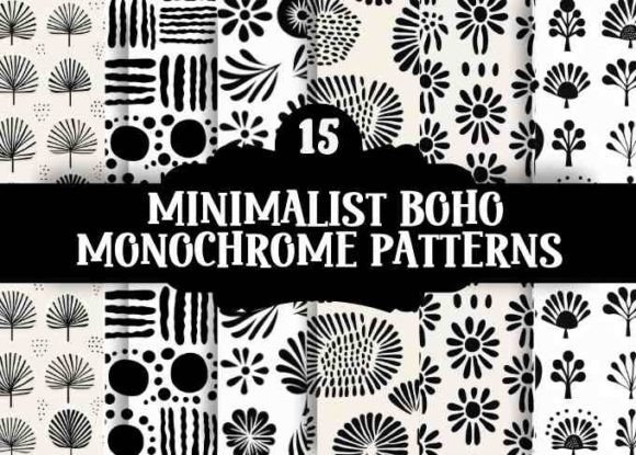 Download Minimalist Boho Monochrome Patterns - Boho Collection