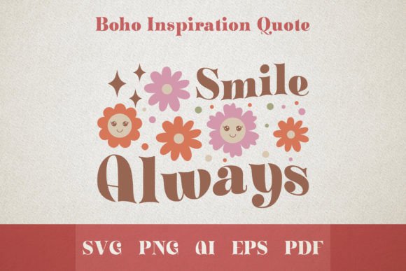 Download Boho Smile Always Retro Positive Groovy - Boho Collection