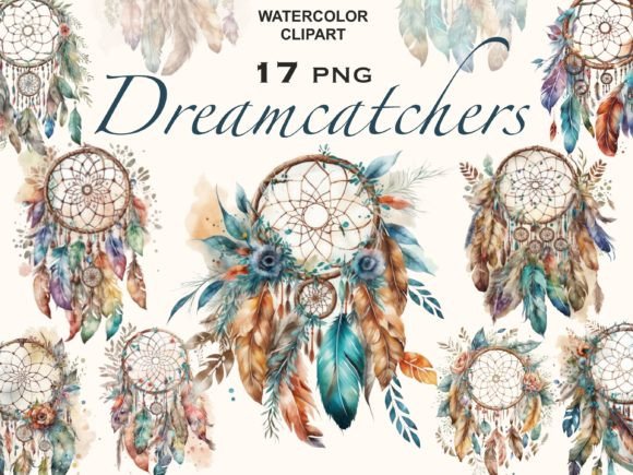 Download Boho Dreamcatcher, Watercolor Clipart - Boho Collection