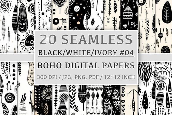 Download Black White Ivory Boho Set 4 - Boho Collection