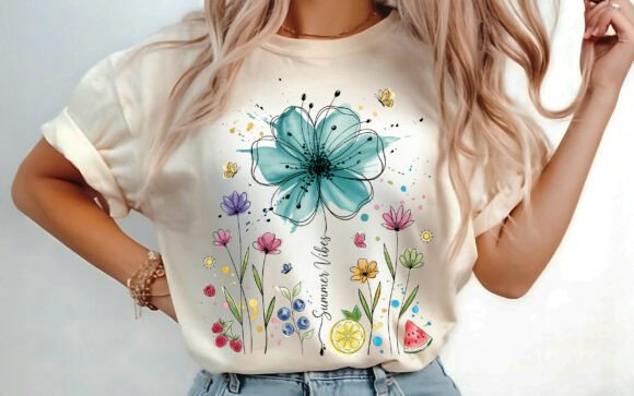 Download Boho Floral Summer Vibes Time Shirt PNG - Boho Collection